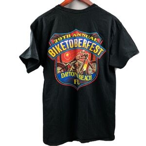Biketoberfest Commemorative Daytona 29th Anniversary cotton Motorcycle T-shirt L